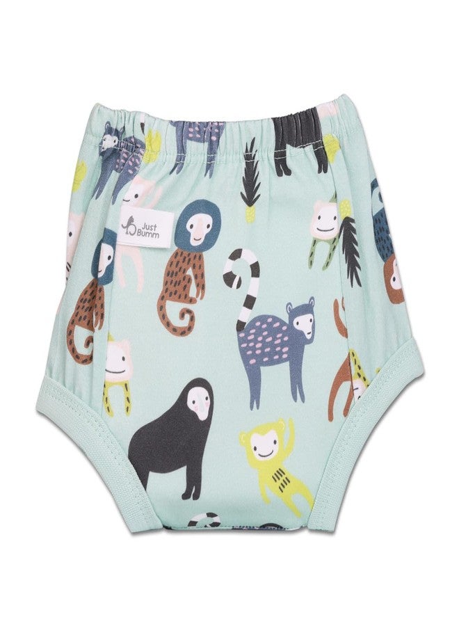 Just Bumm Potty Pants for Toddlers, Pull-up Padded Underwear with 4 layers of Organic Cotton Padding & Cotton Inner, Ideal for Potty Training 2-3 Year Babies (Jungle Jam) - Image 1