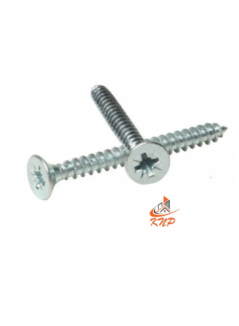 KNP Steel Countersunk Head Twin thread Screws - Pack of 200 (1" x 4g) - Image 3