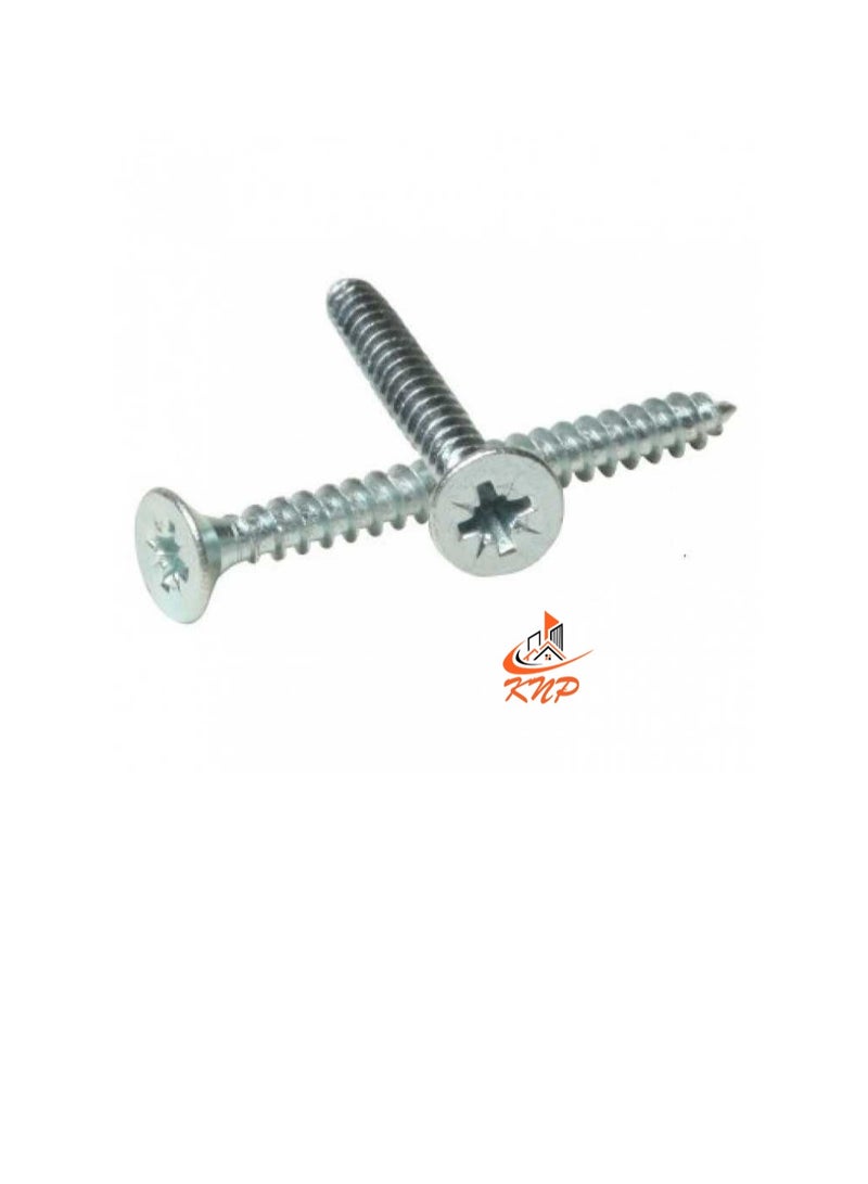 KNP Steel Countersunk Head Twin thread Screws - Pack of 200 (1" x 4g) - Image 2