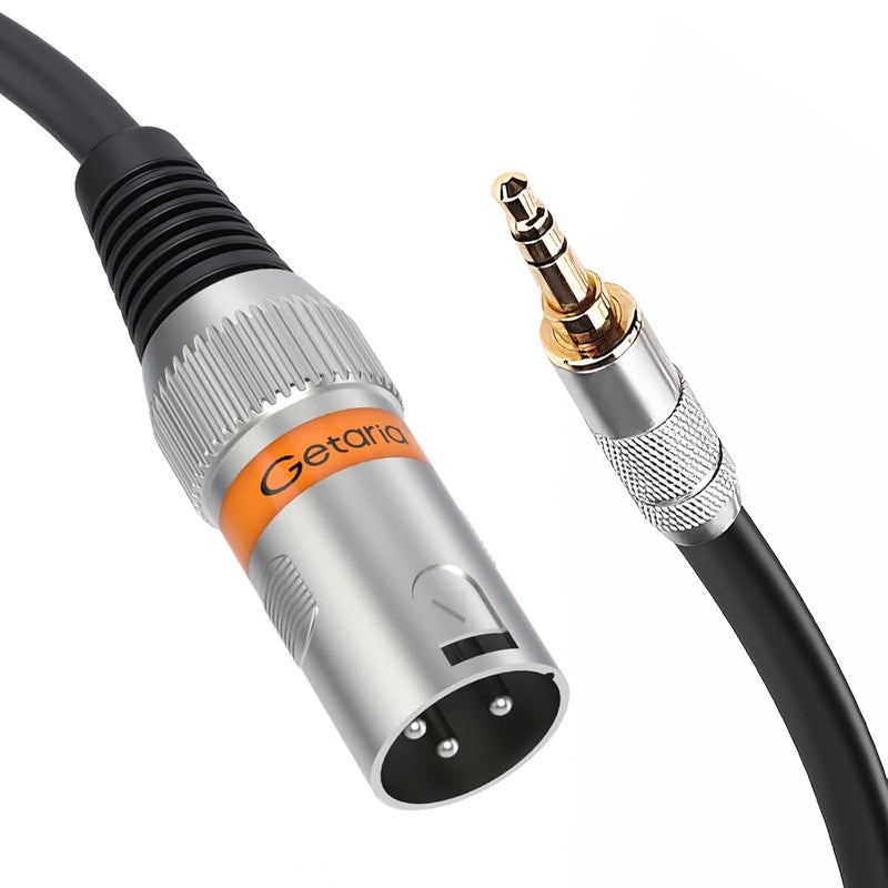 Getaria Market mainstream color picks 6ft XLR Male to 3.5mm Cable,1/8 TRS Jack Cable to XLR Male Balanced Cable, 3.5mm to XLR Male Cable Compatible with Speakers, Mixer,Tablet,MP3 Global mainstream design picks - Image 1