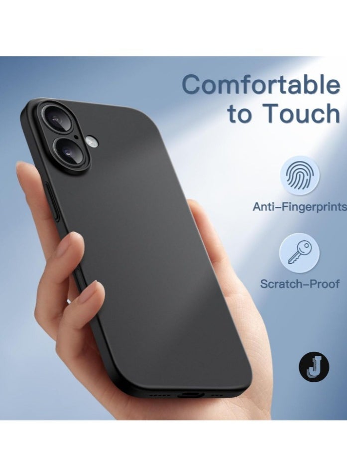 JAJEEK Ultra Slim Matte Black Case for iPhone 16 (6.1 Inch) – Lightweight, Minimalist Design with Full Camera Lens Protection - Image 5