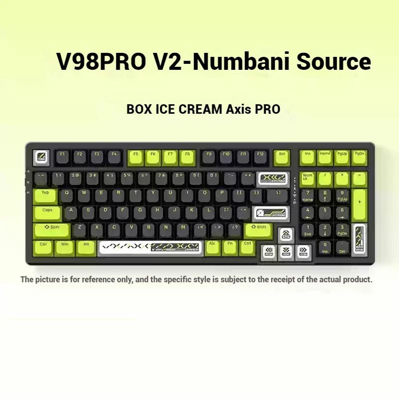 VGN V98pro V2 Gaming Mechanical Keyboard, Hot-Swappable Office Keyboard, Green - Image 1