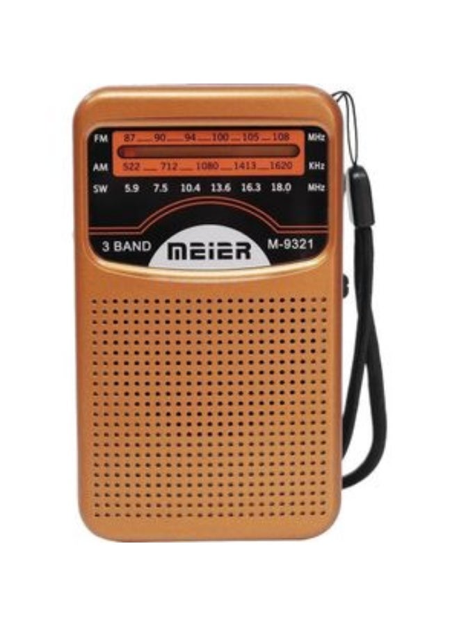 Meier Mini rechargeable multi-band classic radio with rechargeable battery + Type-C charging cable - Image 1