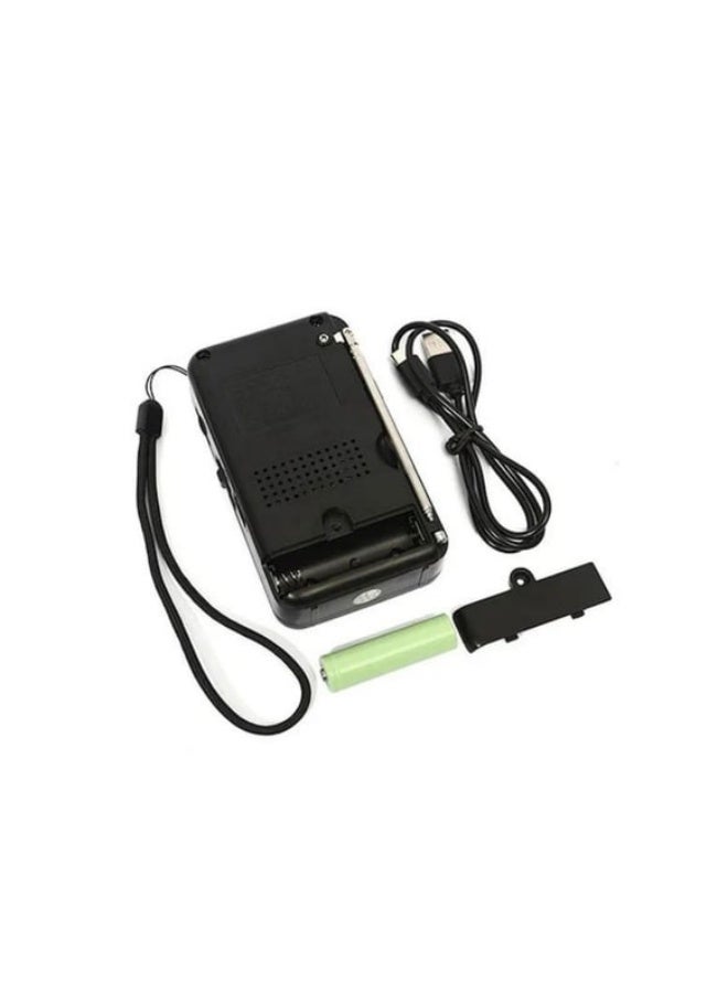 Meier Mini rechargeable multi-band classic radio with rechargeable battery + Type-C charging cable - Image 2