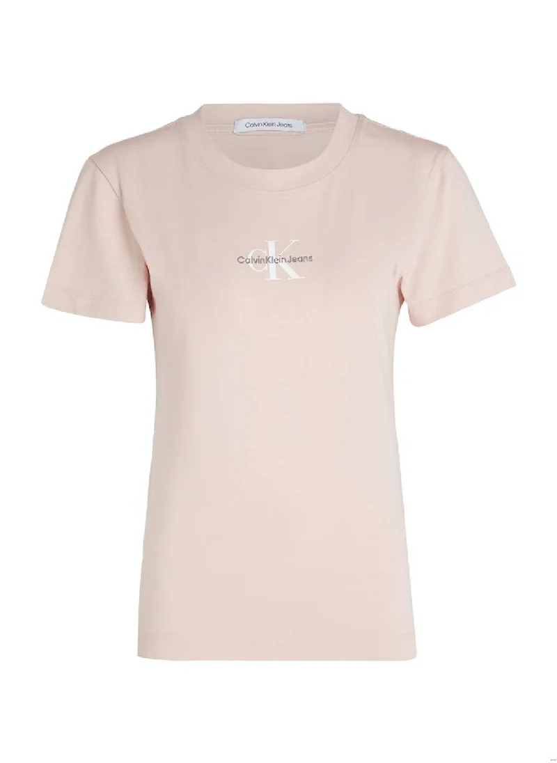 Calvin Klein Jeans Women's Slim Monogram T-Shirt -  cotton jersey, Pink