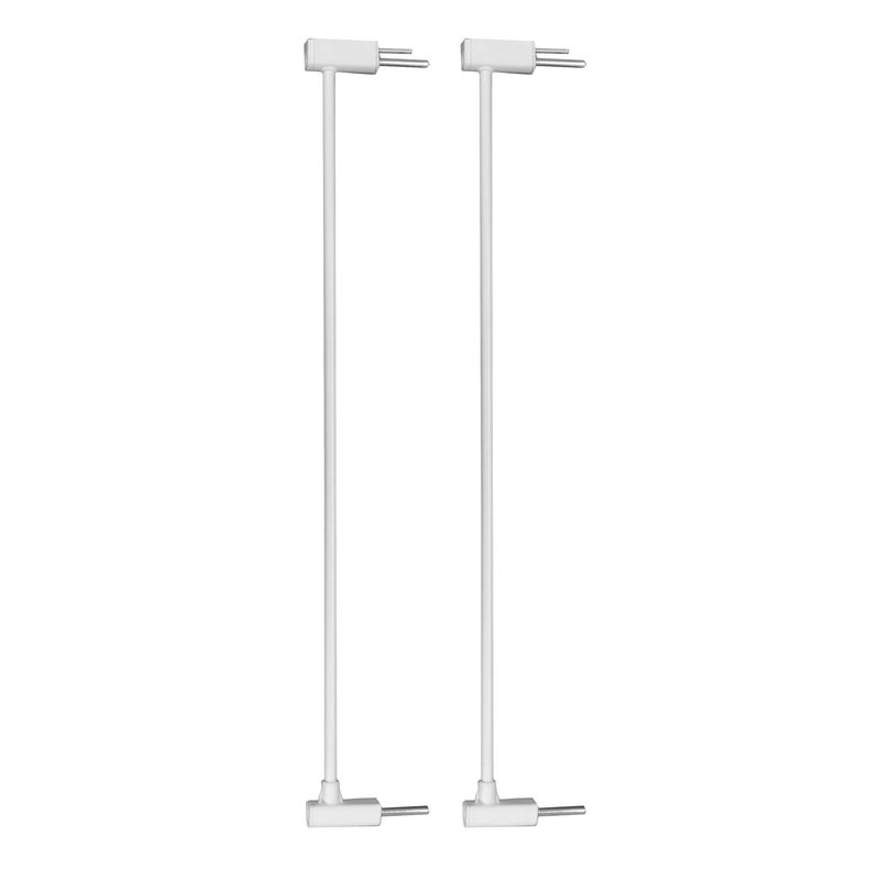 Qdos Safety Auto-Close SafeGate Baby Gate Extensions | White | Meets Tougher European Standards - Professional Grade Safety - Each Extension Extends the Qdos SafeGate Pressure Gate by 2.75" | Set of 2 - Image 1