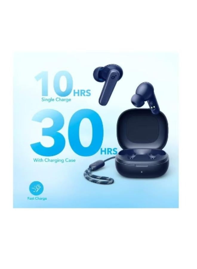 Soundcore R50i True Wireless Earbuds 10mm Drivers with Big Bass, Bluetooth 5.3, 30H Playtime, IPX5-Water Resistant, AI Clear Calls with 2 Mics, 22 Preset EQs via App Blue - Image 4