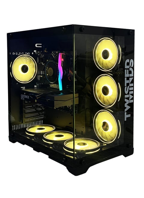 Gaming Pc with Intel Core i5-13400F Processor, H610M-E D4 Motherboard, DDR4 16GB RAM RGB, 1TB M.2 SSD, NVIDIA GeForce RTX 4060 Graphics Card, 7 Fan Case Black RGB Remote Control with Windows 11 Pro