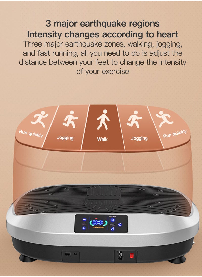 Sharpdo - Vibration Plate Exercise Machine Whole Body Vibration Machine for Home Fitness w/Loop Bands, Home Workout Equipment for Weight Loss, Toning & Wellness - Image 1