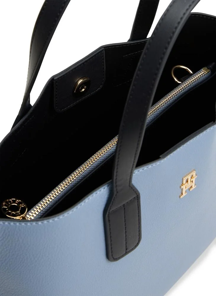 TOMMY HILFIGER Logo Detailed Zip through Distinct Mini Tote