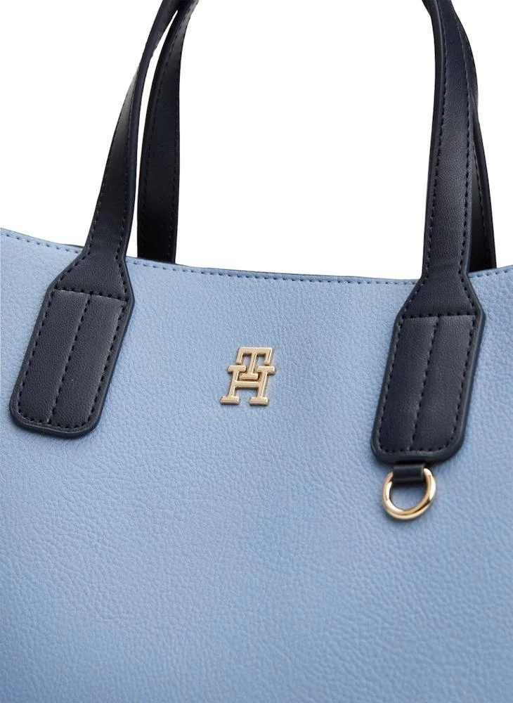 TOMMY HILFIGER Logo Detailed Zip through Distinct Mini Tote