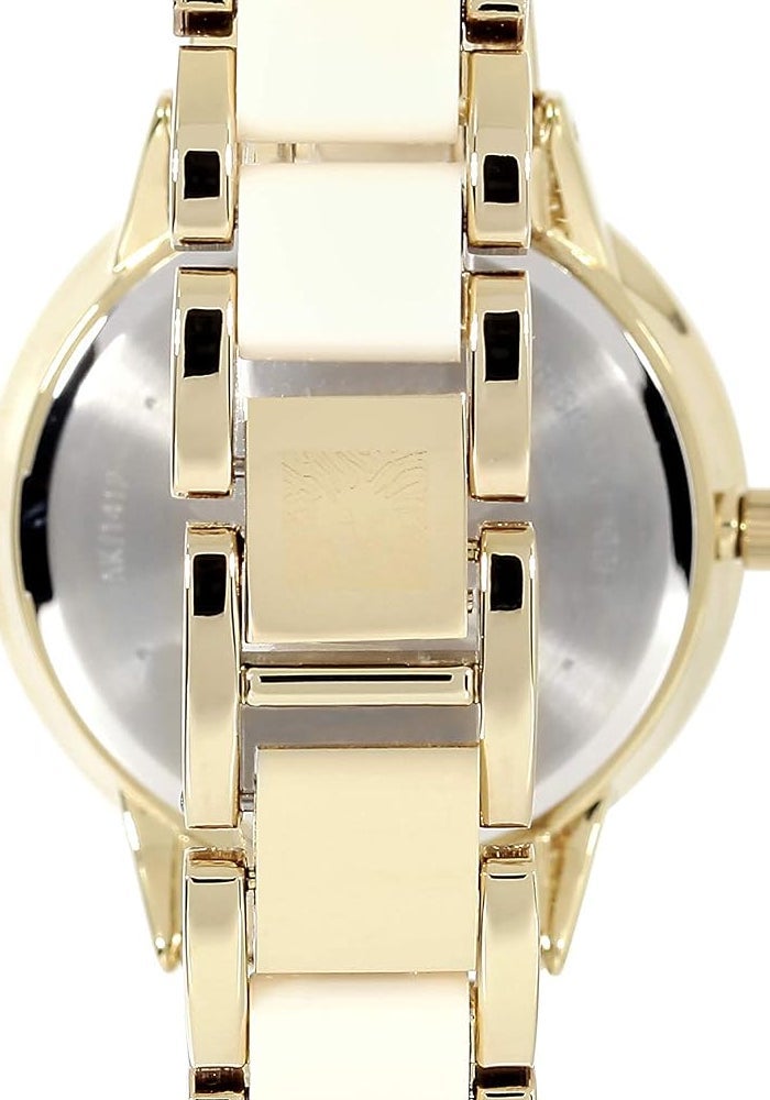 Anne Klein Women's Japanese Quartz Watch with Analog Display and Resin Strap - AK1412IVGB - Image 3
