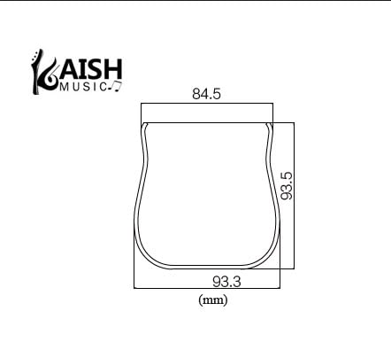 KAISH Vintage Ashtray Style Tele Bridge Cover Bridge Protector for Vintage Telecaster/Tele Black - Image 2