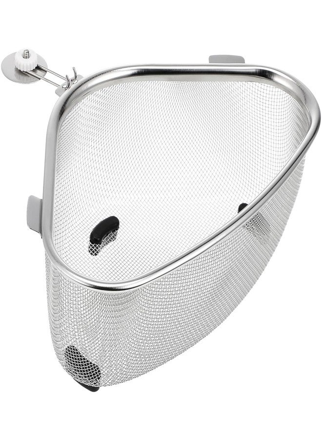 Baluue Kitchen Triangle Sink Strainer, Stainless Steel Basket with Fine Mesh, Multifunction Food Catcher Strainer for Draining, Rinsing Fruits, Vegetables and Food Waste - Image 1
