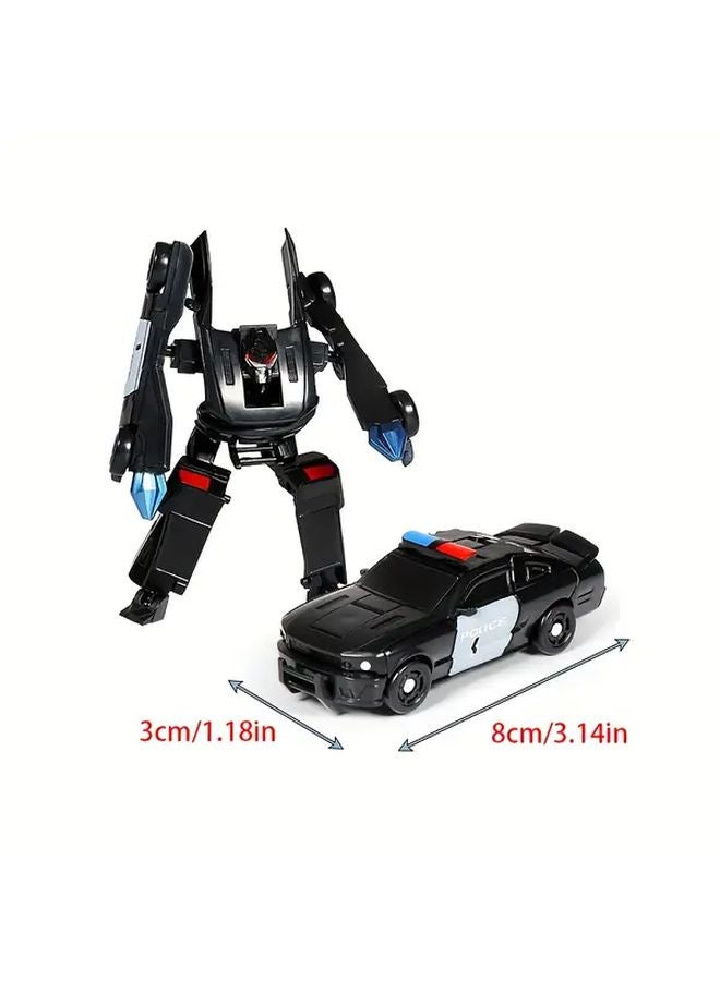 Yellow 2 in 1 Transformable Robot Car and Mecha Tank Toy Push Button Movable Arms Legs - Image 3