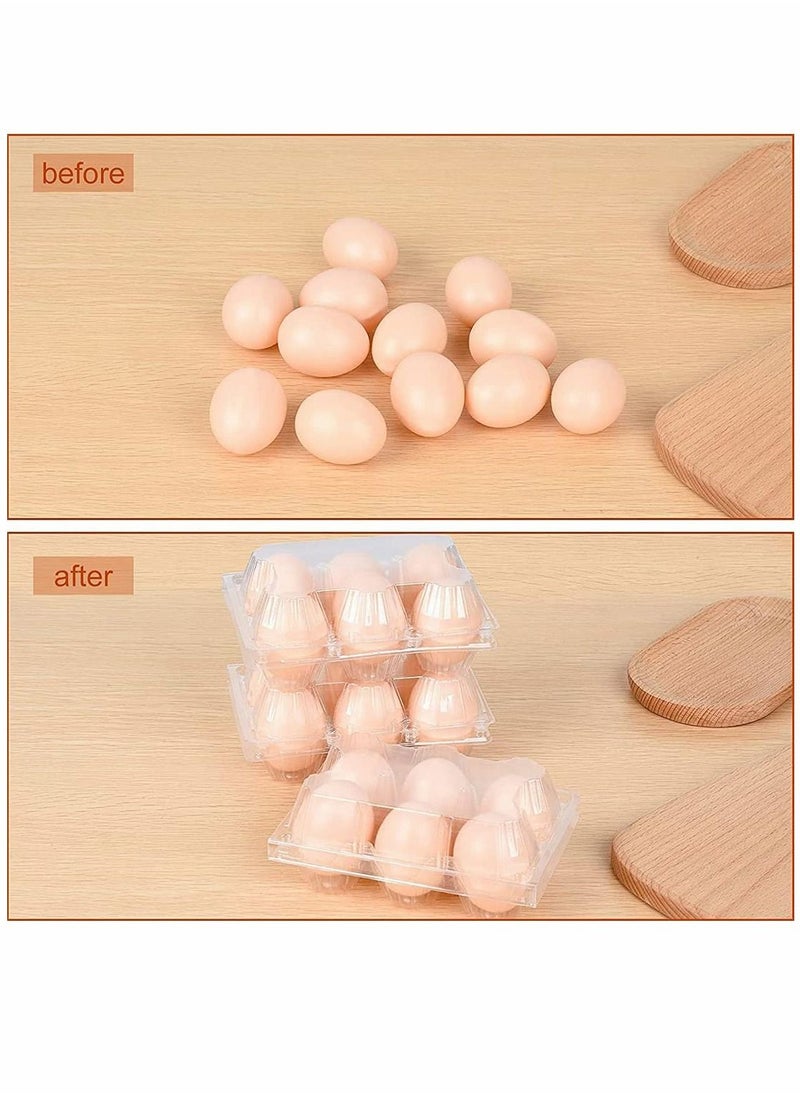 SYOSI - Egg Holder Plastic Egg Carton for 12 Eggs Reusable Chicken Kitchen Egg Storage Container Stackable Container with Lid - Image 1