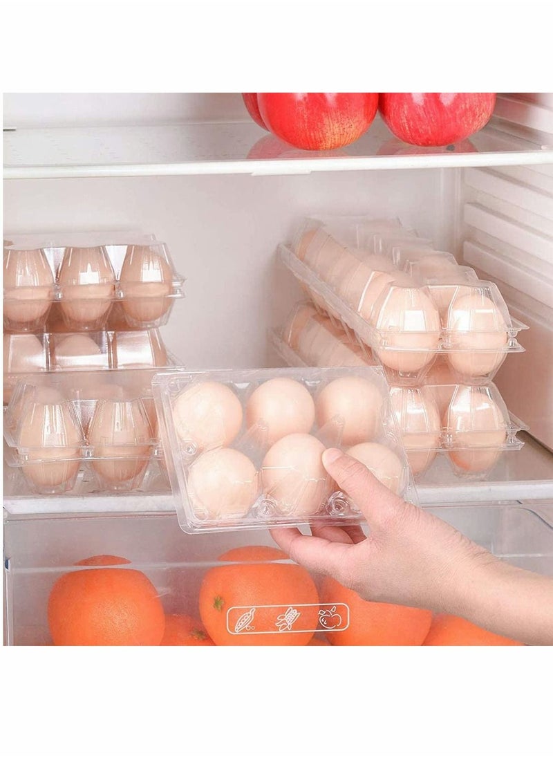 SYOSI - Egg Holder Plastic Egg Carton for 12 Eggs Reusable Chicken Kitchen Egg Storage Container Stackable Container with Lid - Image 1