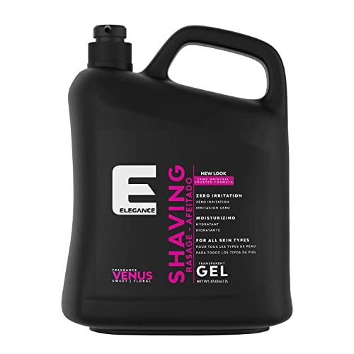 E Elegance Barber Accessories  Transparent Shaving Gel For Men Or Women SweetFloral Venus Fragance  The Ultimate Shaving Solution For A Smooth IrritationFree Experience 42 Pound - Image 1