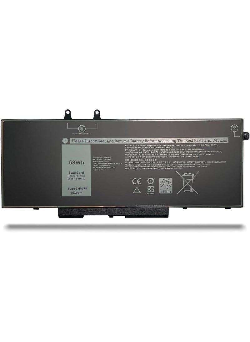 15.2V 68Wh 3HWPP Laptop Battery Compatible with Dell 03HWPP 10X1J N2NLL 1VY7F 3YNXM 451-BCMN Latitude 5401 5410 5411 5501 5510 5511 Precision 3541 3551 Series - Image 1