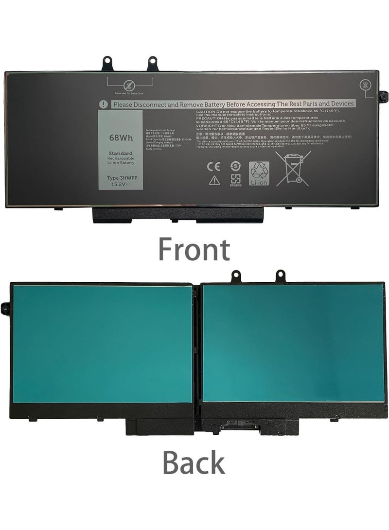 15.2V 68Wh 3HWPP Laptop Battery Compatible with Dell 03HWPP 10X1J N2NLL 1VY7F 3YNXM 451-BCMN Latitude 5401 5410 5411 5501 5510 5511 Precision 3541 3551 Series - Image 4