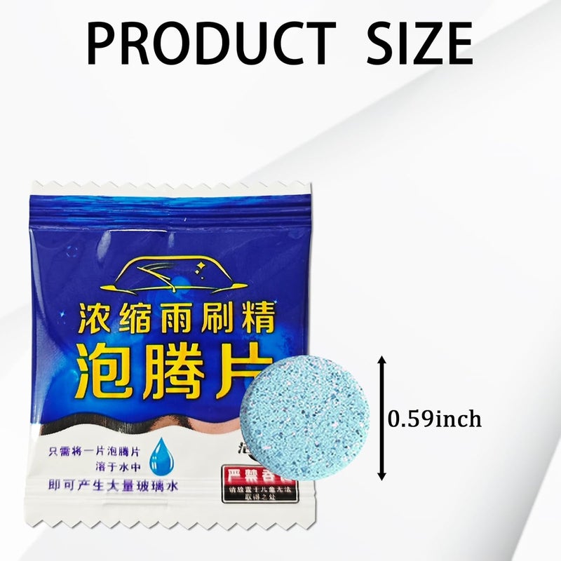 tobenbone 50PCS Car Windshield Washer Fluid, Windshield Washer Fluid Tablets, Windshield Washer Fluid Concentrate Remove Glass Stains Suitable for Car Window Glass - Image 2