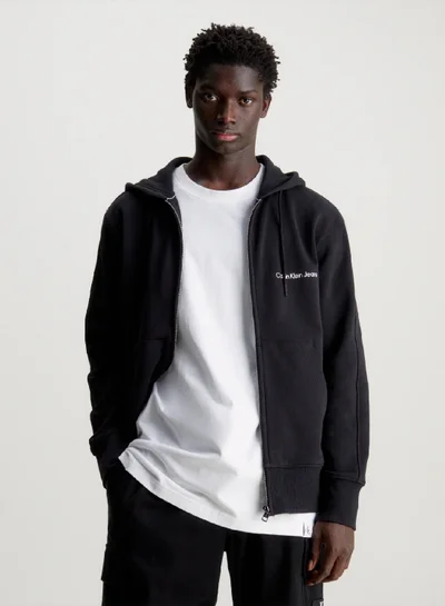 Calvin Klein Jeans Cotton Terry Zip Up Hoodie
