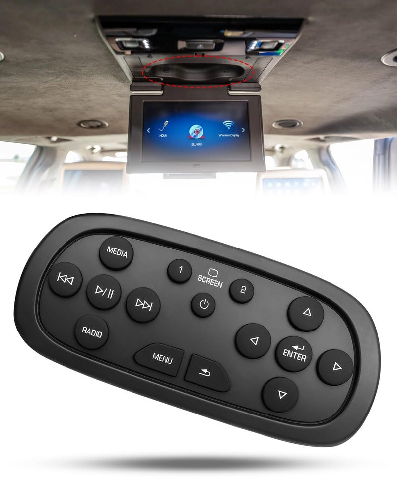 BOQNZN جهاز تحكم عن بعد بالفيديو يناسب GMC Yukon Sierra وChevrolet Tahoe وSuburban وSilverado وCadillac SRX وEscalade وESV 2015-2021، جهاز تحكم عن بعد لمشغل DVD بديل 84012998 23432163 - Image 1