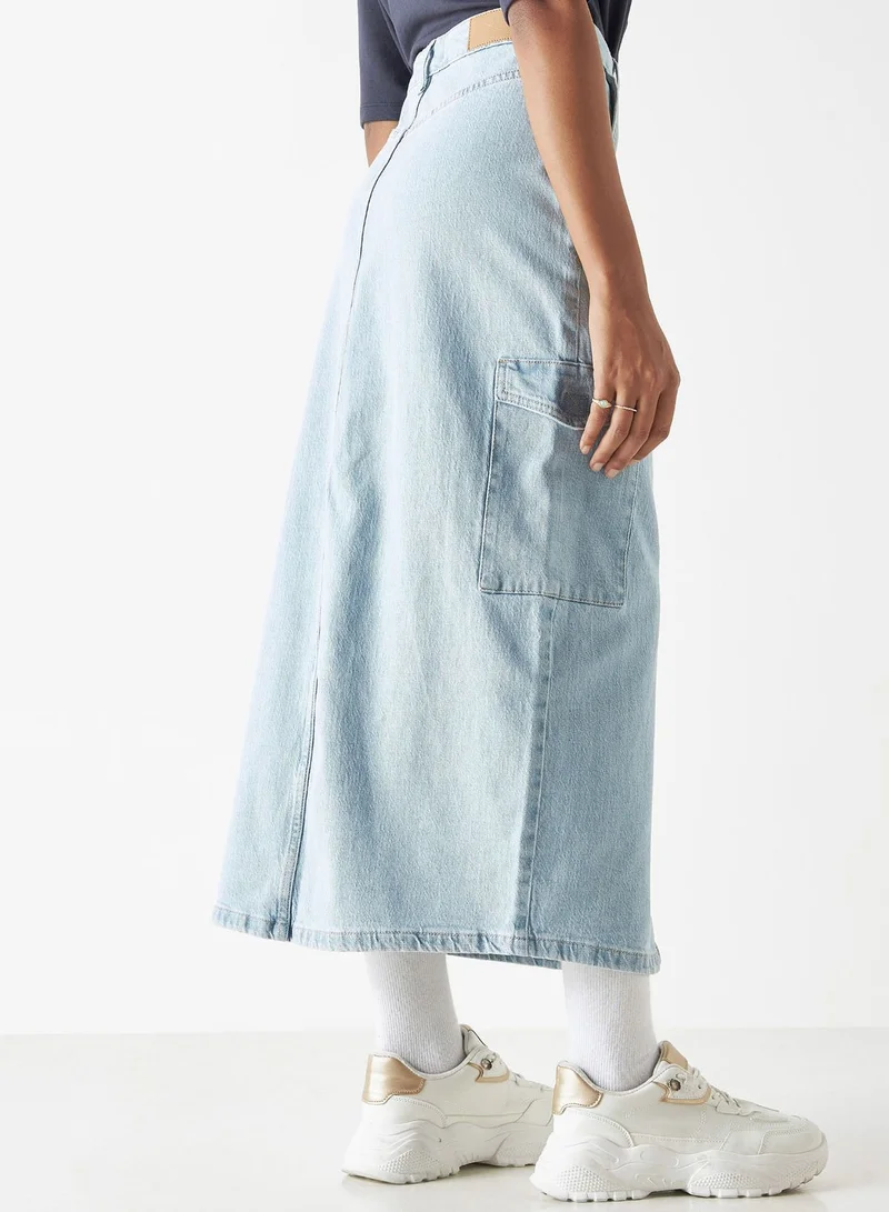 Lee Cooper Pocket Detail High Waist Skirt
