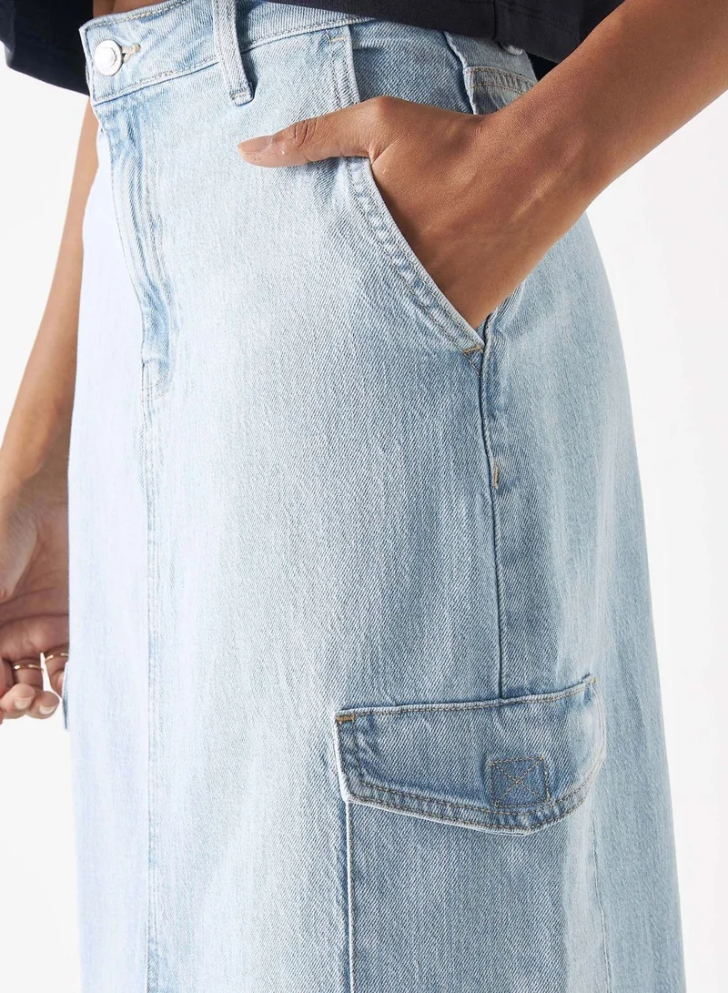 Lee Cooper Pocket Detail High Waist Skirt