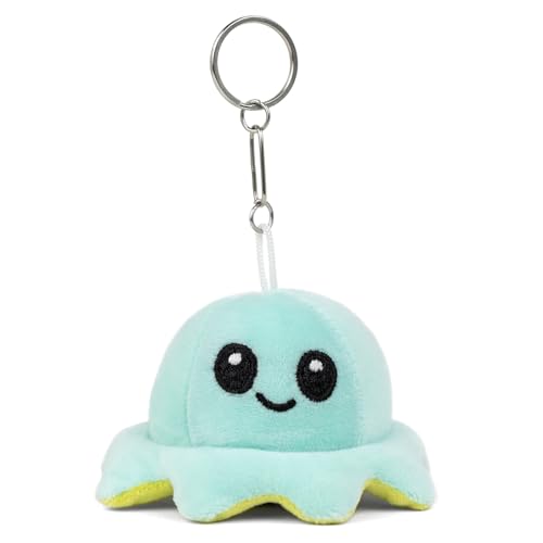 Softdreams Octopus Keychain Plush Soft Toy | Mini Keyring | Plush Bag Charm | Bag Clips for Backpacks Stuffed Animal for Kids & Boys - Green 11cm - Image 1