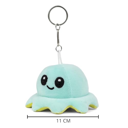 Softdreams Octopus Keychain Plush Soft Toy | Mini Keyring | Plush Bag Charm | Bag Clips for Backpacks Stuffed Animal for Kids & Boys - Green 11cm - Image 2