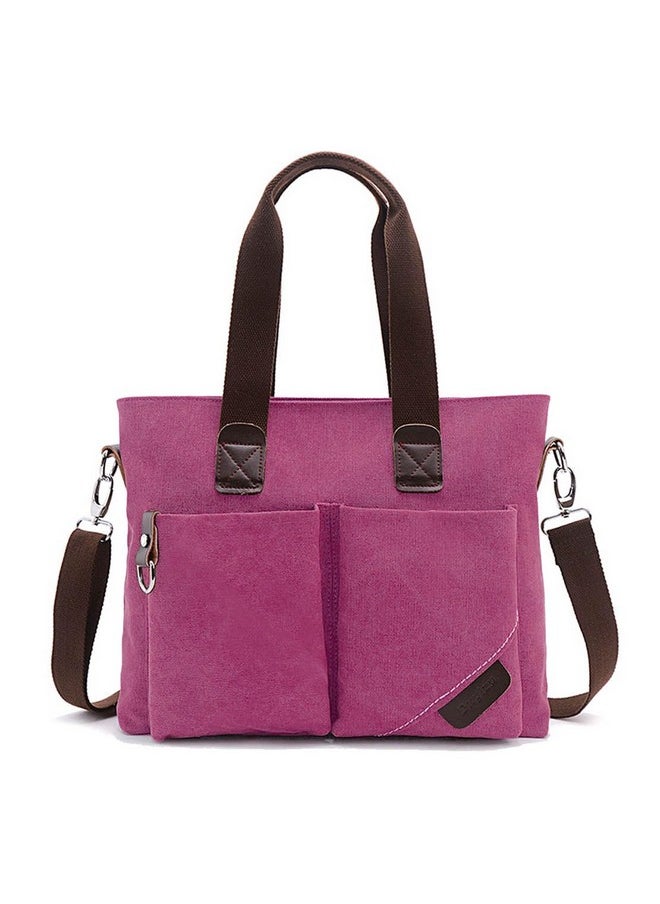 ToLFE Women Top Handle Satchel Handbags Tote Purse Shoulder Bag (Medium (L) 13.78 X(W) 3.94 X(H) 11.02 Rose)  - Image 1