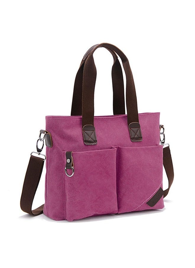 ToLFE Women Top Handle Satchel Handbags Tote Purse Shoulder Bag (Medium (L) 13.78 X(W) 3.94 X(H) 11.02 Rose)  - Image 2