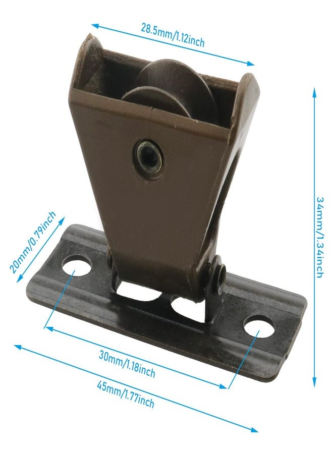 WHYHKJ 4pcs Roller Blind Bamboo Blind Lifter Pulley for Blinds, Roman Blinds, Pleated Curtains etc., Brown - Image 2
