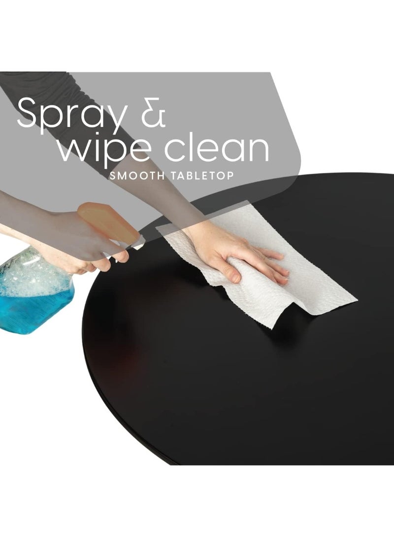 UNIKSAR Modern Round Wooden Dining Table – 80cm Compact Circle Table with Natural Wooden Legs – Multipurpose Table for Dining Room, Kitchen, Office, Coffee Corner, Living Room & Balcony - Image 3