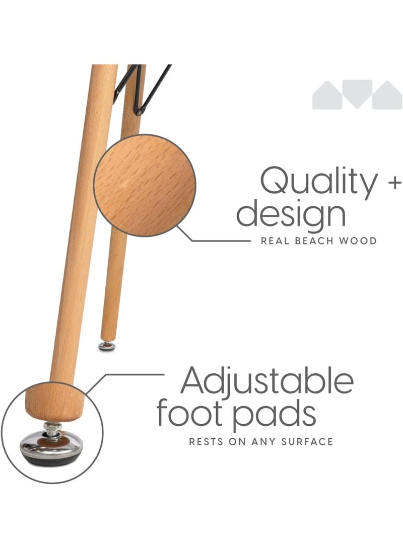 UNIKSAR Modern Round Wooden Dining Table – 80cm Compact Circle Table with Natural Wooden Legs – Multipurpose Table for Dining Room, Kitchen, Office, Coffee Corner, Living Room & Balcony - Image 2