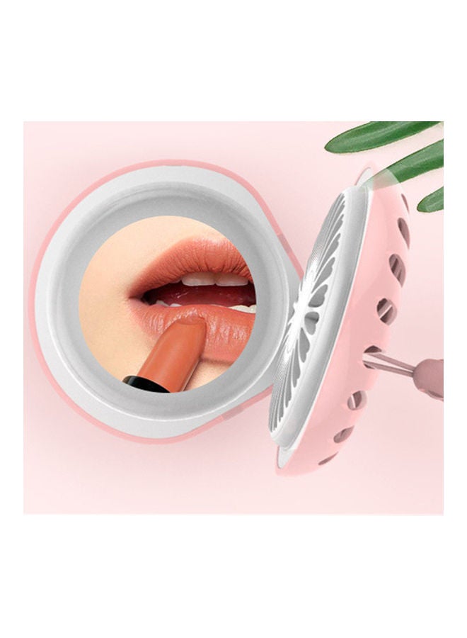 Loquat Usb Mini Fan Handheld Rechargeable Small Fan Portable Makeup Mirror - Image 4