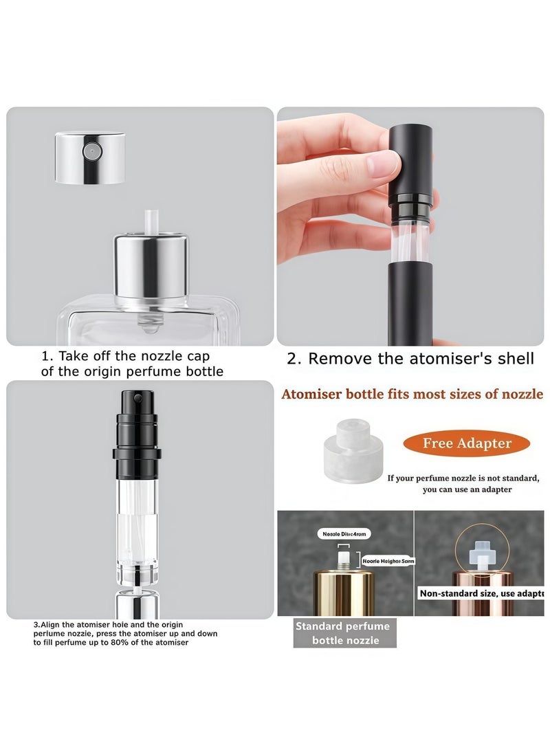 BlueHole Black Bottom Filled Travel Perfume Spray Bottle Mini Portable Holiday Travel Essential - Image 3