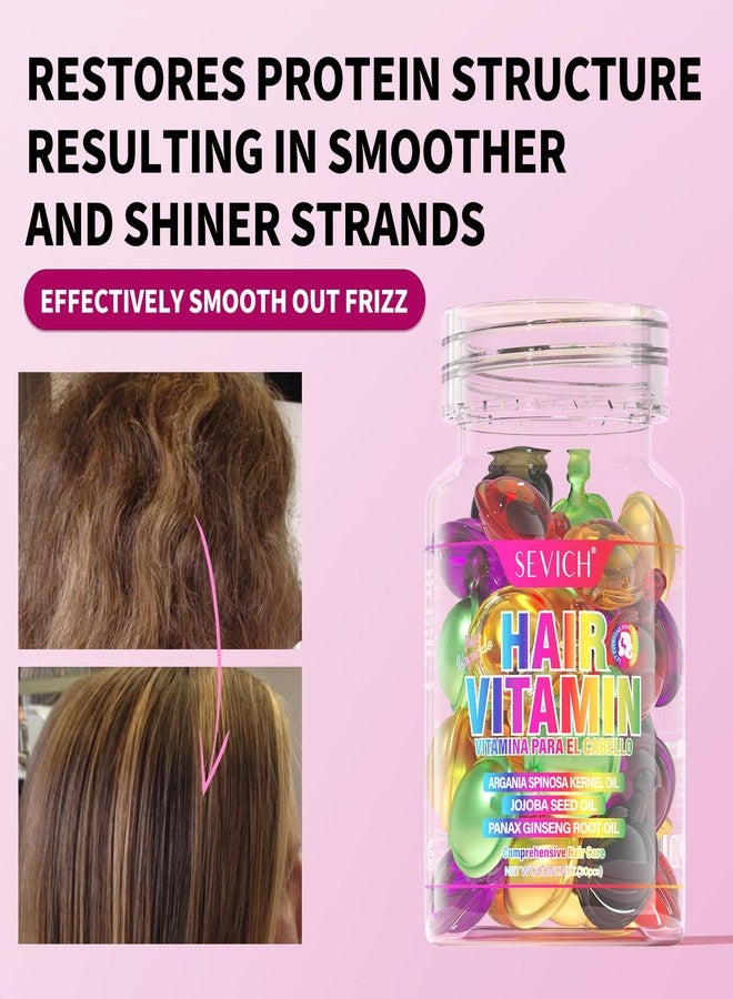 SEVICH Red Intensive Repair Capsules - Moroccan Oil & Jojoba Duo | Color-Lock Technology for Dyed Hair | Anti-Frizz Hair Serum Capsules (30 Count) - Image 4