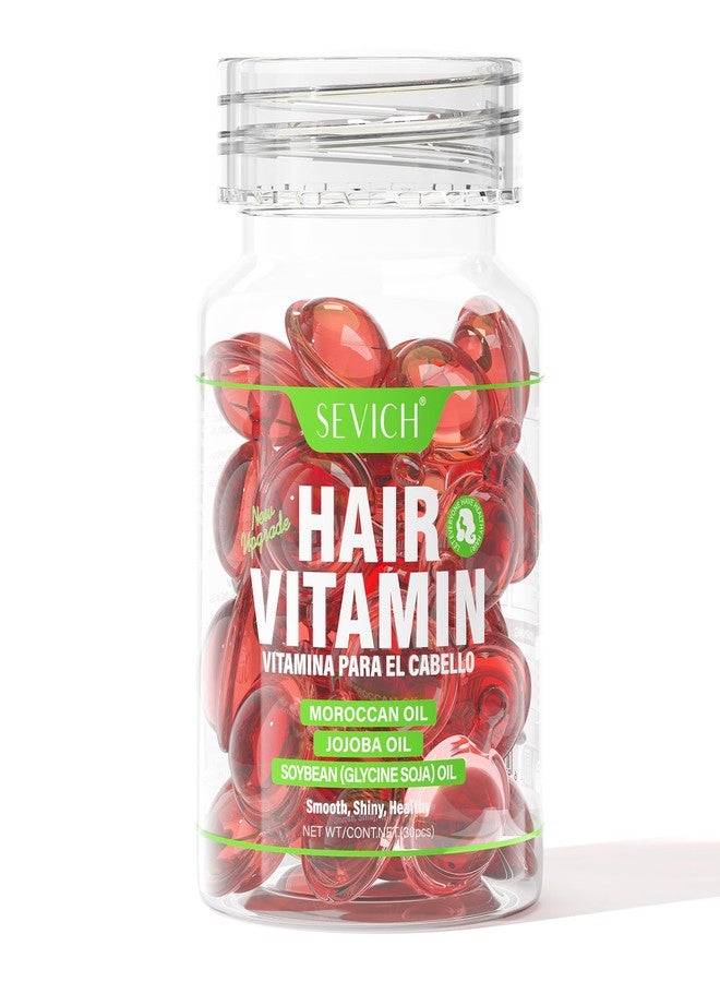 SEVICH Red Intensive Repair Capsules - Moroccan Oil & Jojoba Duo | Color-Lock Technology for Dyed Hair | Anti-Frizz Hair Serum Capsules (30 Count) - Image 1