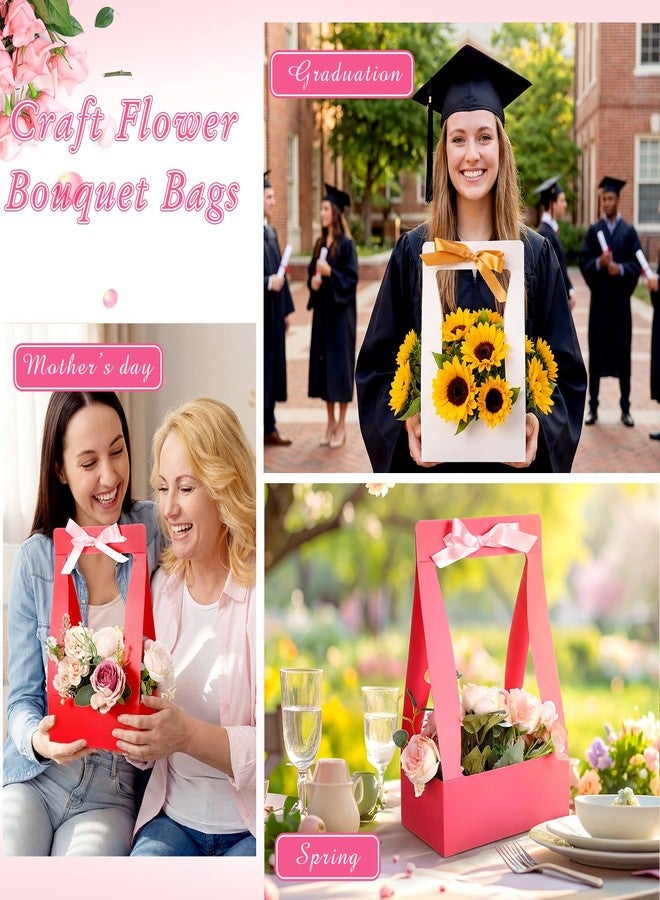 تيلينغ مجموعة تيلينج المكونة من 12 صندوقًا لتنسيق الزهور في عيد الحب، أكياس زهور متعددة الألوان للباقات، حقيبة هدايا ورقية للزهور، صندوق زهور محمول مقاوم للماء بمقبض، لوازم حفلات الزفاف وبائعي الزهور - Image 5