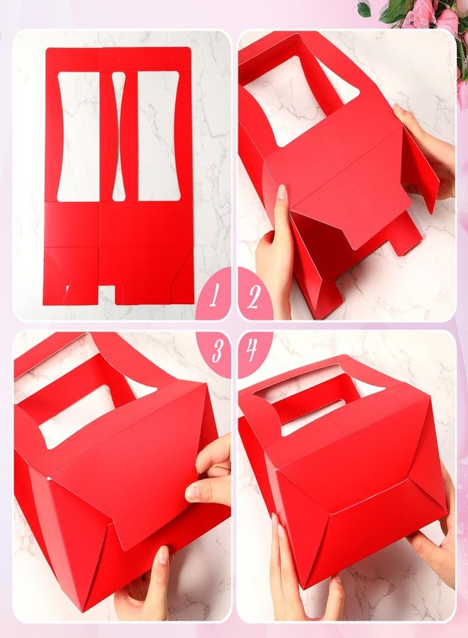 تيلينغ مجموعة تيلينج المكونة من 12 صندوقًا لتنسيق الزهور في عيد الحب، أكياس زهور متعددة الألوان للباقات، حقيبة هدايا ورقية للزهور، صندوق زهور محمول مقاوم للماء بمقبض، لوازم حفلات الزفاف وبائعي الزهور - Image 3