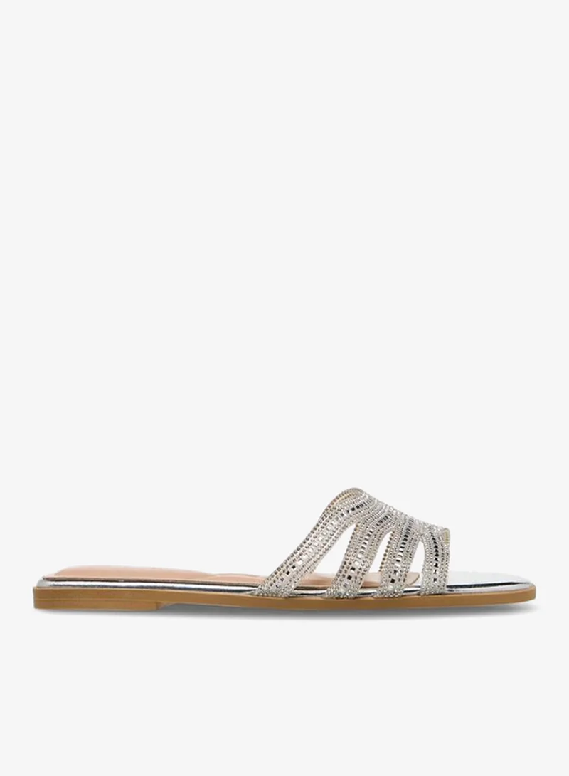 سيليست صنادل مسطحة مزينة للنساء تشكيلة رمضان