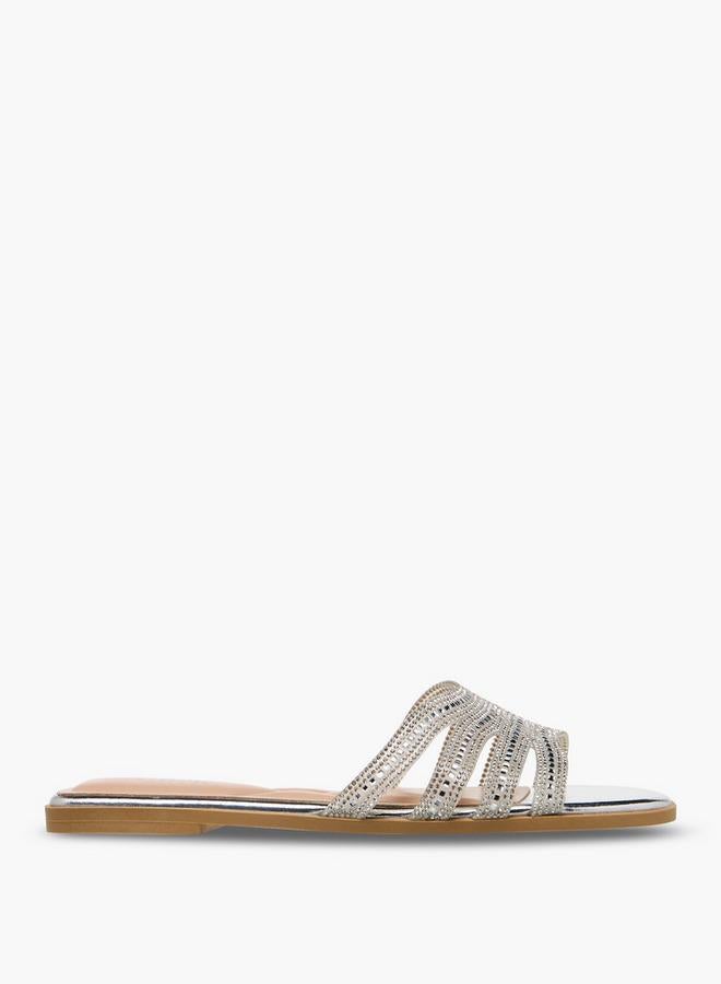 Celeste Women Embellished Flat Sandals - Image 3