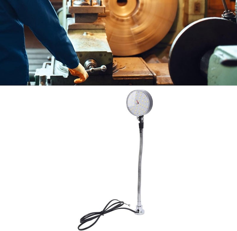 15W LED Machine Light with Magnetic Base & Flexible Gooseneck, 1500LM 6500K White Light for Workshop, CNC Lathe, Sewing, Car Repair, 12-85V DC - Image 3