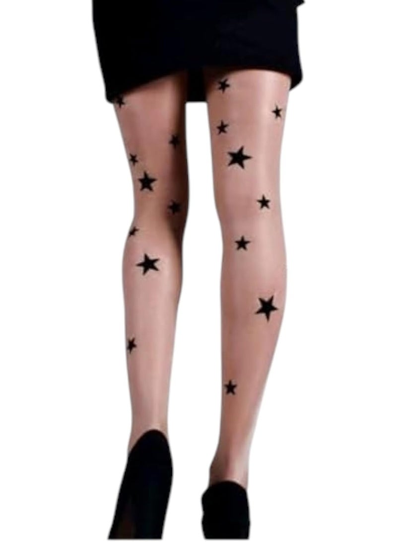 Crystal women's beige compressed tights