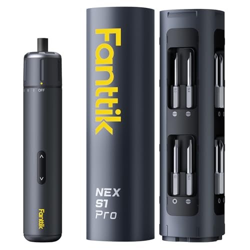 Fanttik S1 Pro Electric Screwdriver, Power Screwdriver with16 S2 Steel Bits, 3 Torque Settings, Max 6 N.m, 2000mAh Battery, LED Light & 1/4''Hex, Ideal Tool for Furniture & Gaming PC - Image 1
