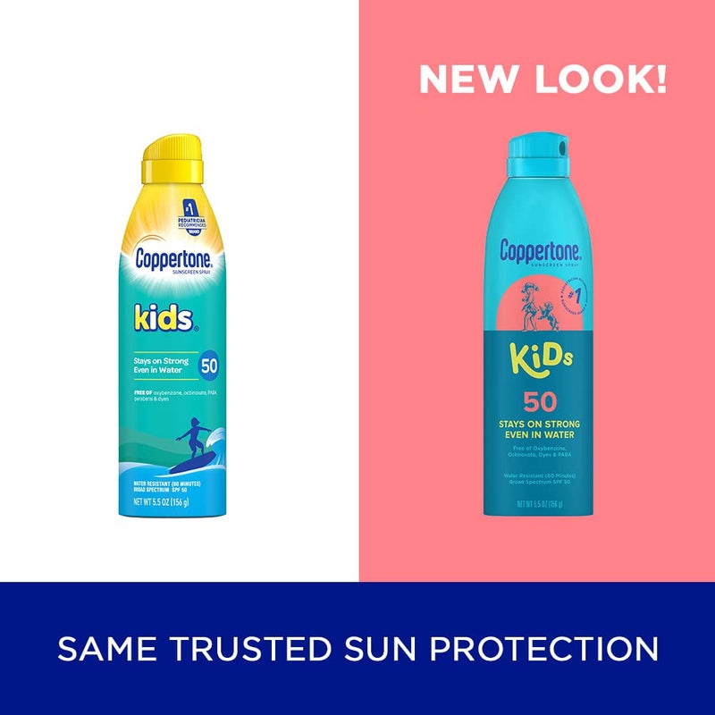 Coppertone Kids Sunscreen Spray, SPF 50 Sunscreen for Kids, Water Resistant Broad Spectrum Sunscreen Spray, 5.5 Oz - Image 2