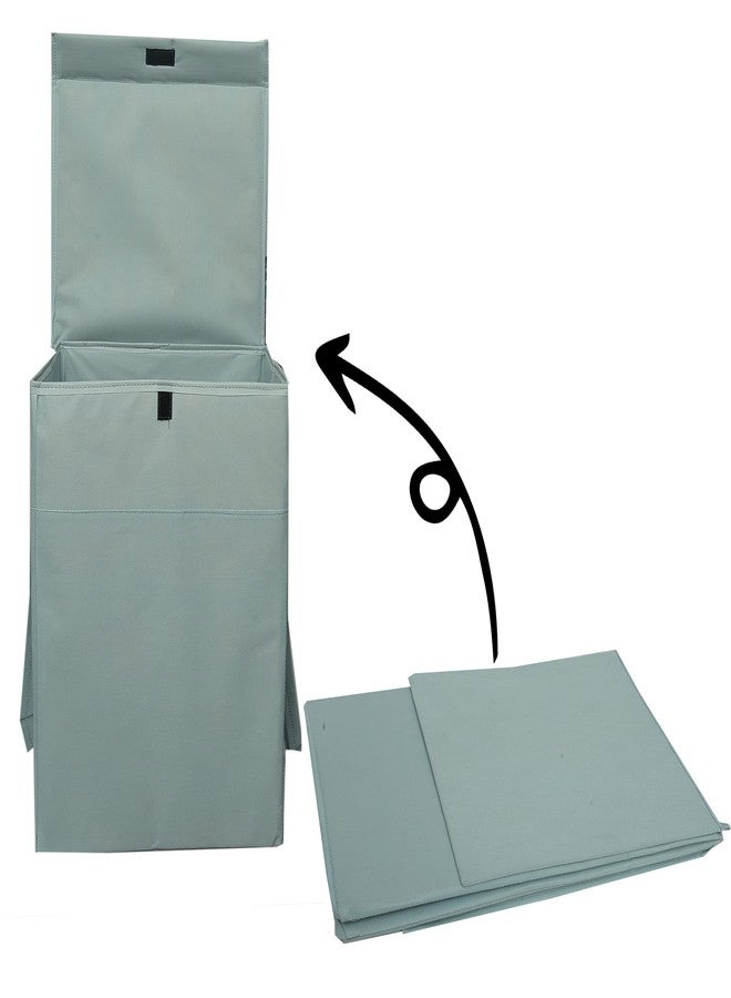 ABBASI Large Laundry Bag 75L Durable and Collapsible Foldable Laundry Basket with Lid Storage Bag with Side Handles (Pack of 1, Grey)(Cardboard) - Image 5