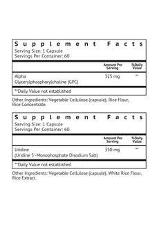 VitaMonk Alpha GPC and Uridine Stack - Mr Happy Stack - Uridine Monophosphate with No Artificial Fillers - Bioavailable Choline Supplements Promote Cognition, Focus, Mental Clarity and Dopamine Receptor Health  - Image 2